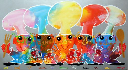 Vijf koks van oranje