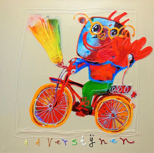 Zwaaien en fietsen