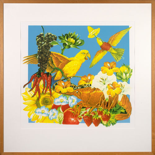 Fruit flowers and animals