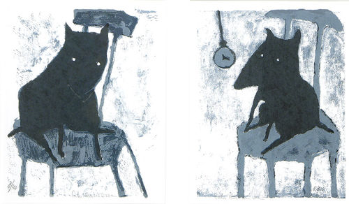 Dog zwart/wit