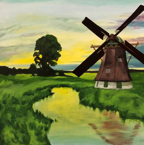 Sunset Windmill